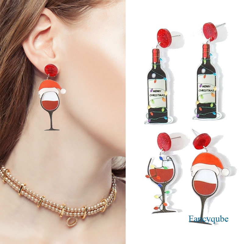 Fancyqube Anting Desain Kartun Gingerbread Man Bahan Akrilik Untuk Wanita