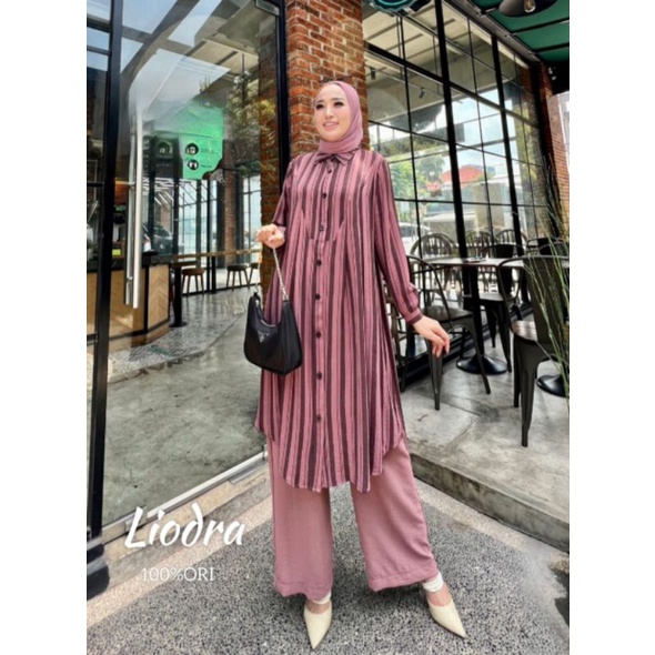 𝑺𝒆𝒕 𝑪𝒆𝒍𝒂𝒏𝒂 LIODRA TUNIK Bahan Cringkle Airflow STANDAR DAN JUMBO