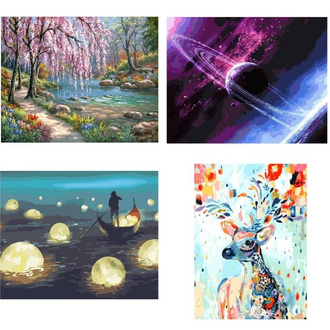 

[COD] Canvas paint by numbers, Menggambar kanvas 40x50cm, puzzle gambar PROMO SPECIAL Kode 16