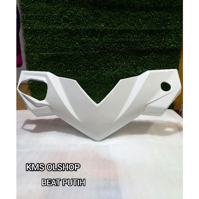 Batok Depan Beat New Karbu 2010 Putih Merek Win Front Handle Cover
