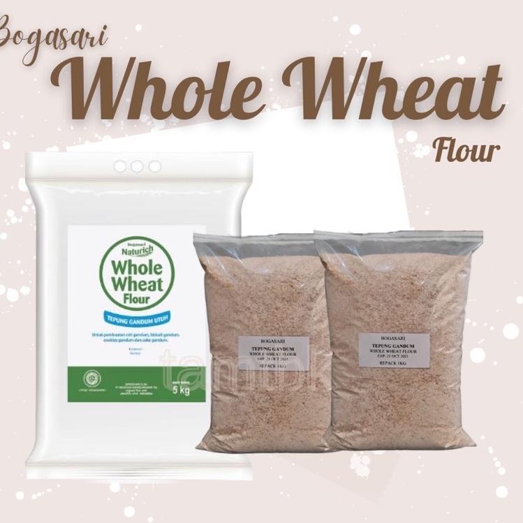 

KODEl2L6x--[Tamtbk] Bogasari Whole Wheat 1kg / Tepung Gandum Naturich / Wheat Flour