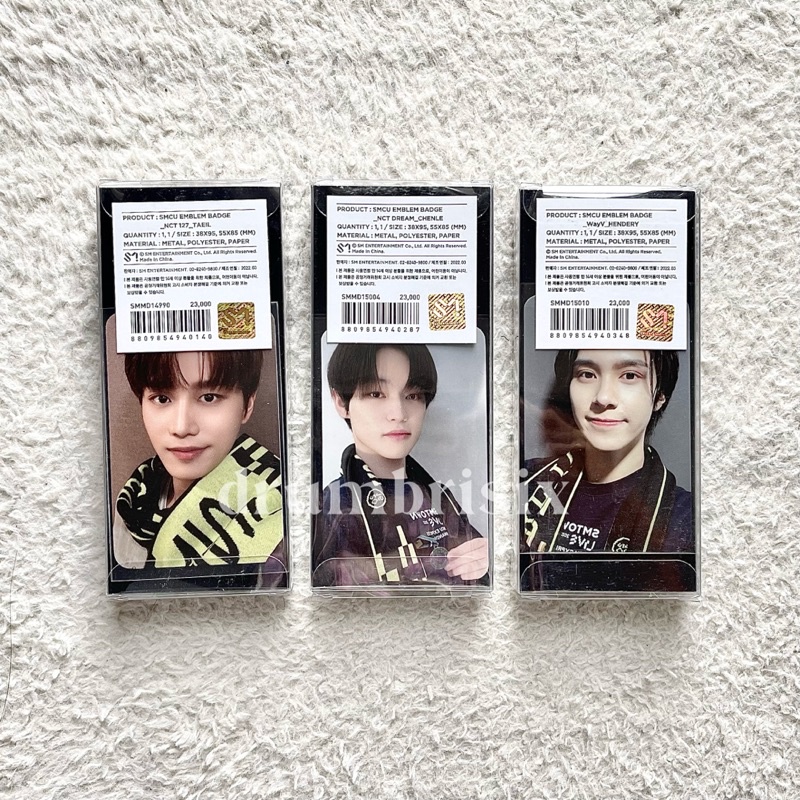 READY OFFICIAL MD SMCU EXPRESS 2022 EMBLEM BADGE KWANGYA WAYV NCT 127 NCT DREAM TAEIL CHENLE HENDERY