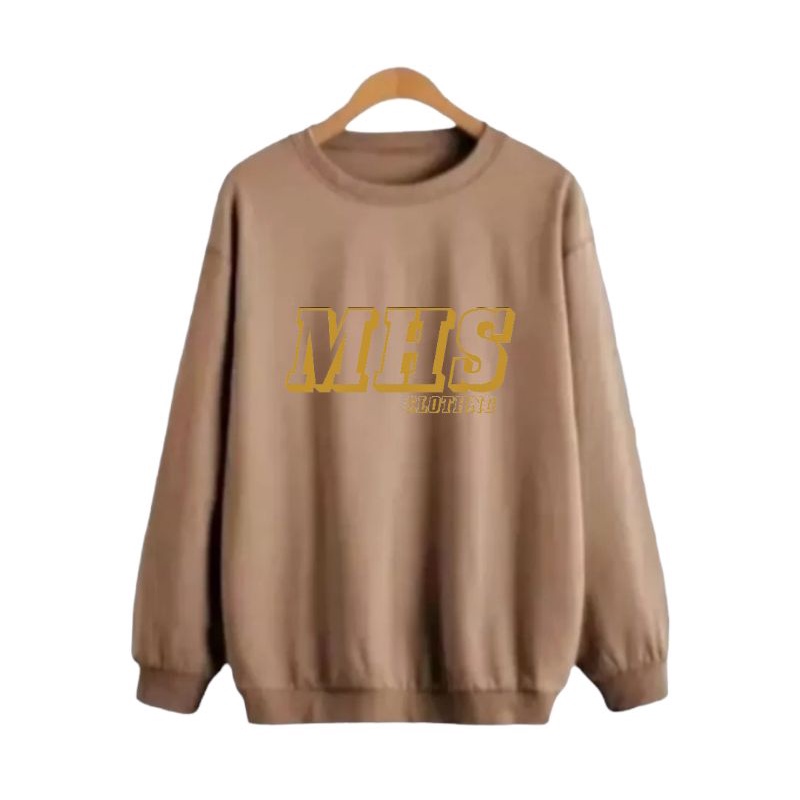 sweater crewneck oversize XXXL XXXXL XXXXXL XXXXXXL pria wanita Jumbo Gold