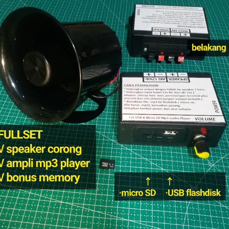 [PRODUK VNVCW] Ampli speaker jualan keliling jingle melody Mp3 player Flashdisk micro SD tahu bulat 