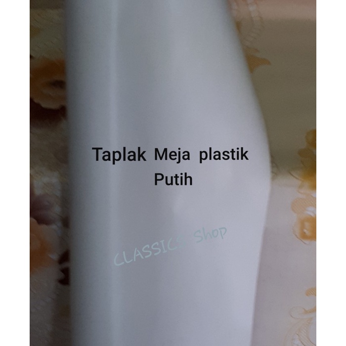 Taplak Taplak Meja Plastik Putih Polos Meteran