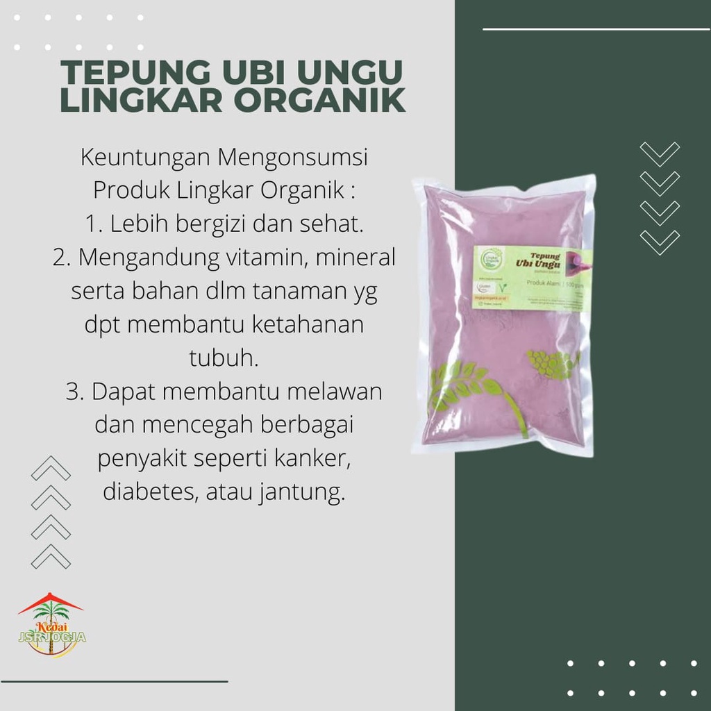 Lingkar organik tepung ubi ungu 500 gr