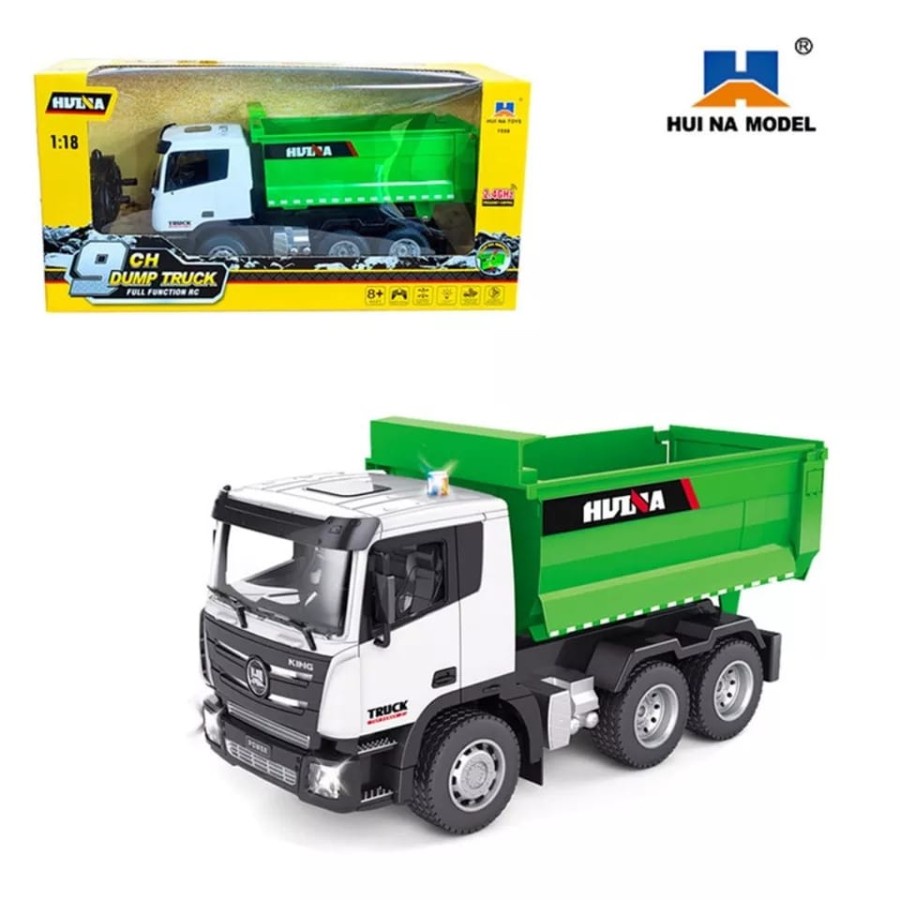 RC HUINA 1556 Skala 1/18 Mobil Traktor 9Ch Model Truk Sampah Murah