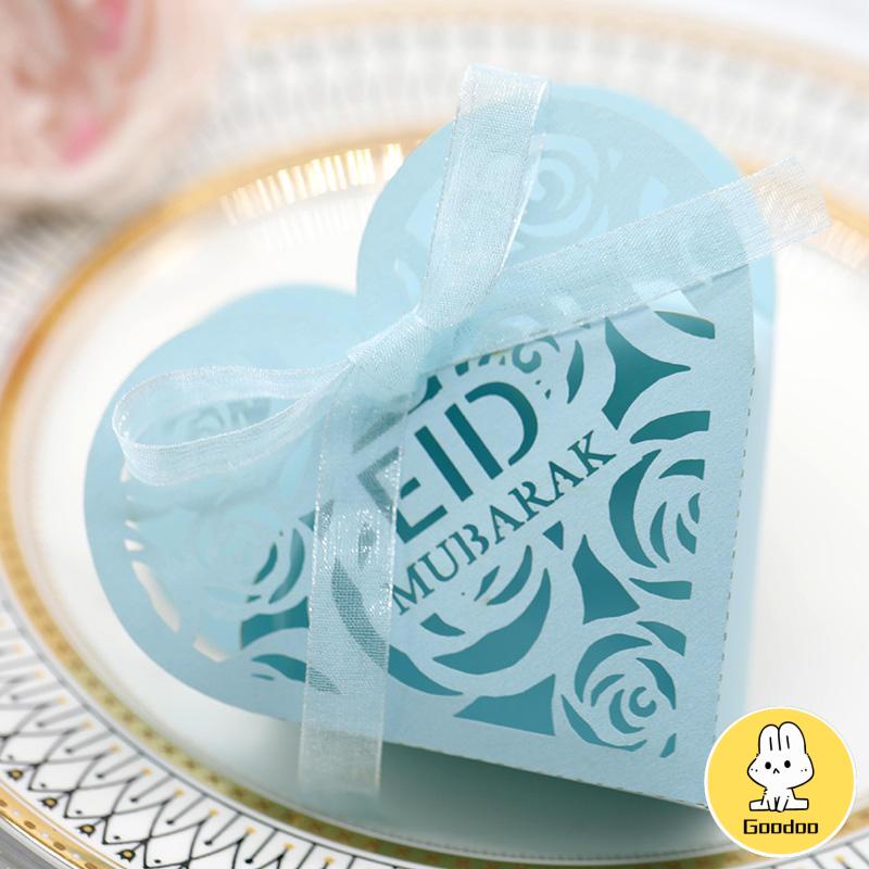 Pernikahan Idul Fitri Hollowed Out Rose Wedding Candy Box Ramadan Love Candy Box Kotak Cokelat -Doo