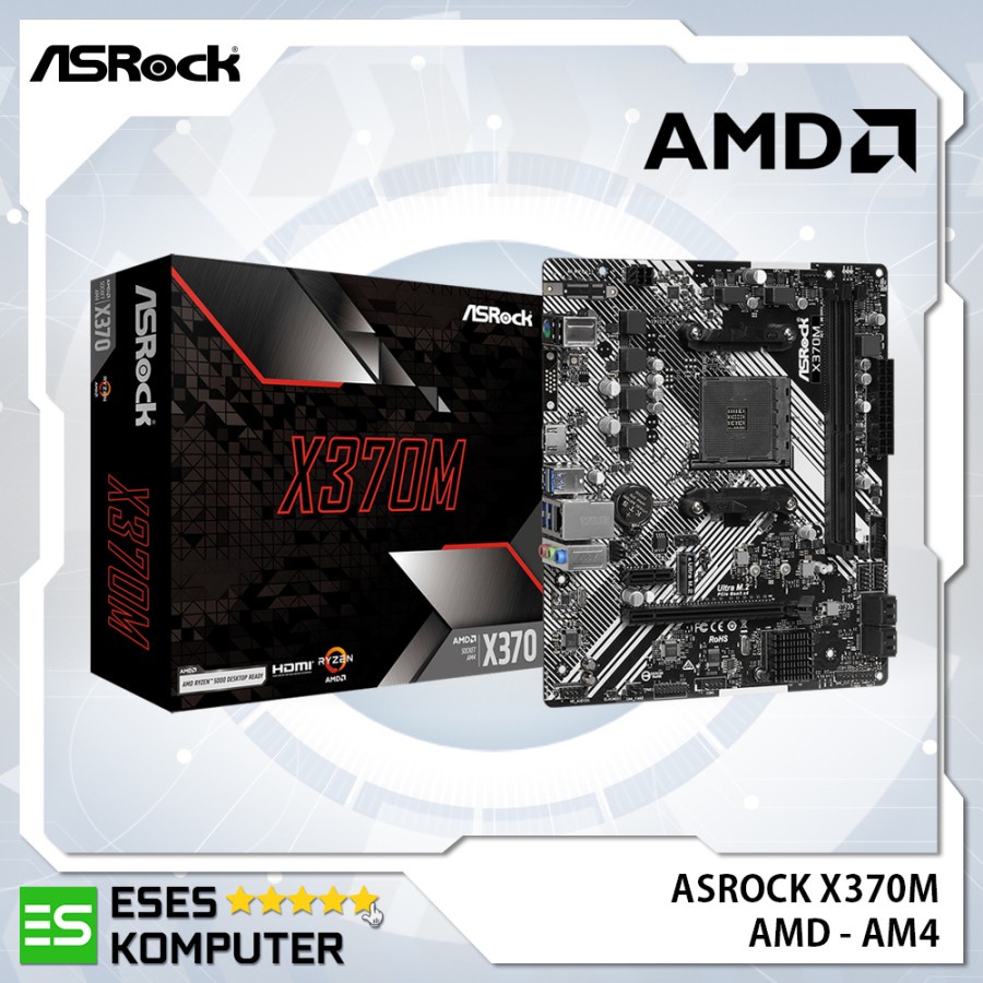 Motherboard ASRock X370M | m-ATX | AM4 AMD X370 | DDR4