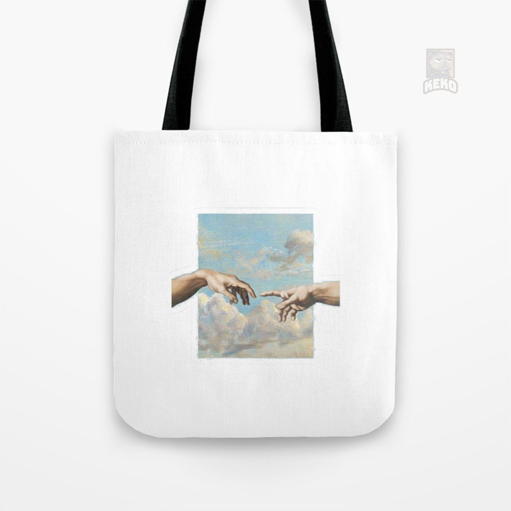 kanvas Creation of adam Tote Bag