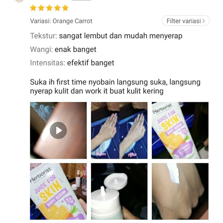 BODY SERUM HERBORIST | HERBORIST JUICE FOR SKIN BODY SERUM | 180ML | BPOM