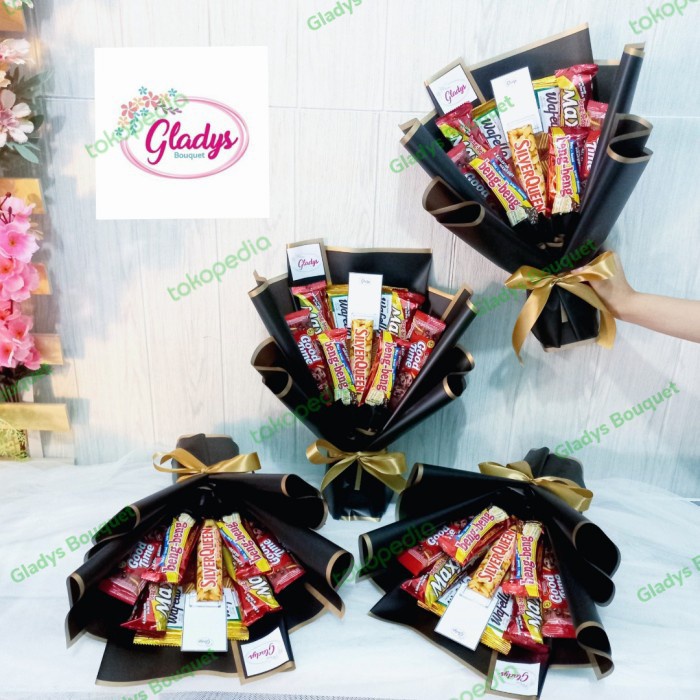 Bunga Small Snack Bouquet / Buket Coklat /Buket Makanan / Buket Wisuda Murah