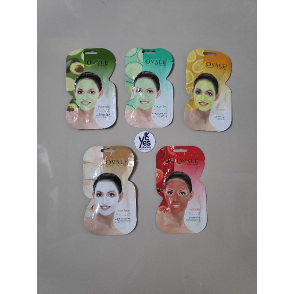 Ovale Facial Mask Saset Masker Wajah Avocado Cucumber Acne Care Lemon Tomato Yam bean bengkoang