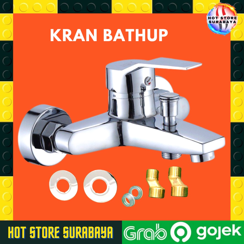 Kran Mixer Kran Panas Dingin Kran Bathub Cabang 2 Stainless HOT