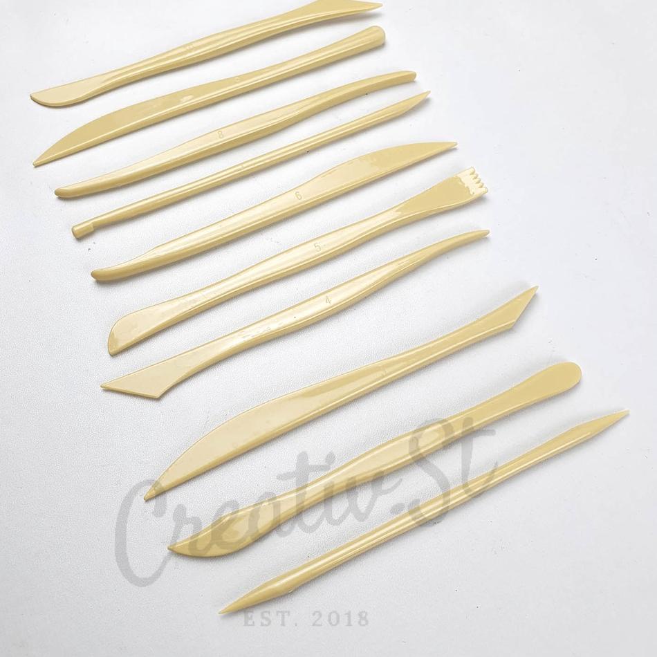 

Update Baru V-TEC Clay Knife Plastik VT28/10 Set 10 pcs Carving Tool Clay Tool knife