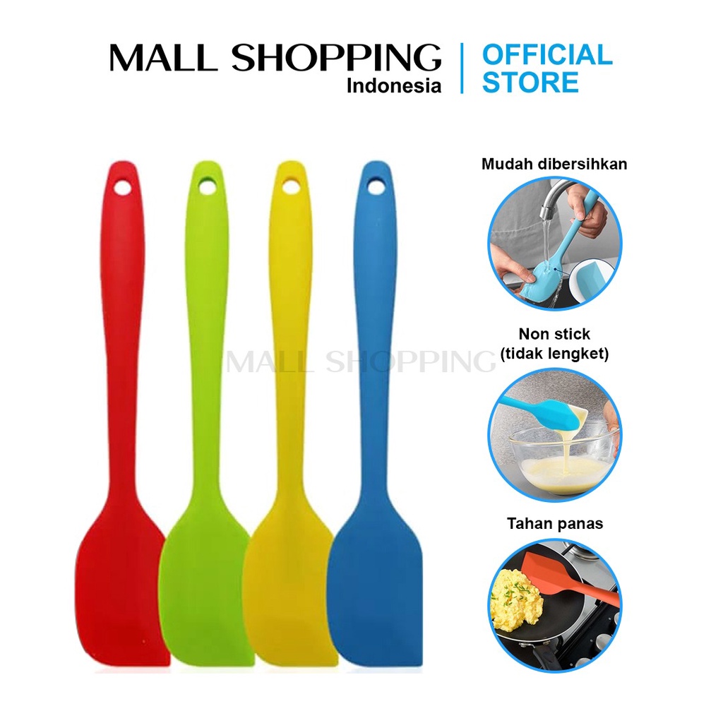 Spatula Silicon Tahan panas / Silikon Tahan Panas / Spatula Masak / Spatula Kue MALLSHOPPING