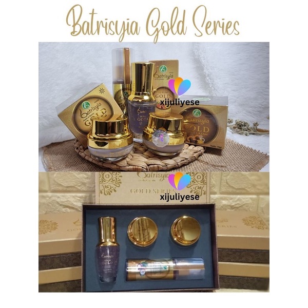 Batrisyia Herbal Paket Cream Gold 24k Series Mendetok Racun Pengecil Pori Pori paket skincare BPOM a