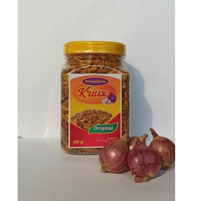 

HOT Product Bawang Goreng Sumenep Original KRIUX | 100 gram Toples buruan