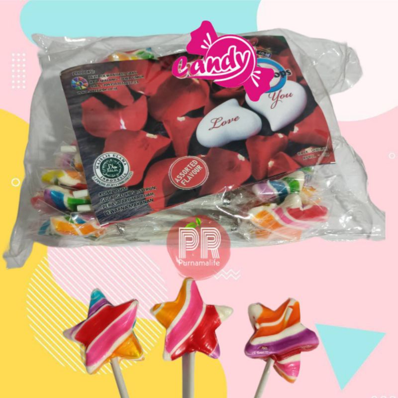 Grosir permen lolipop bintang isi 20 l lollipop candy star