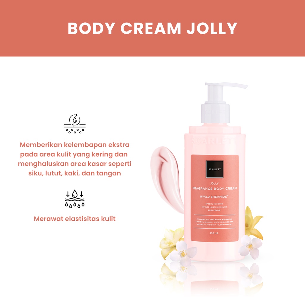 ORIGINAL Scarlett Whitening Body Cream Jolly RUMAH CANTIK 354 MEDAN BISA COD BAYAR DI TEMPAT