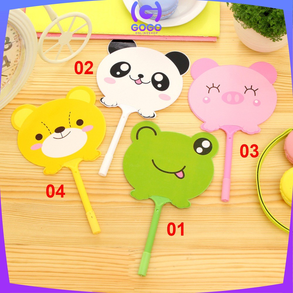 GOGO-A2 Pena Pulpen Gel Kipas / Pena Kipas Animal &amp; Buah / Pulpen Kipas Karakter Lucu Souvenir