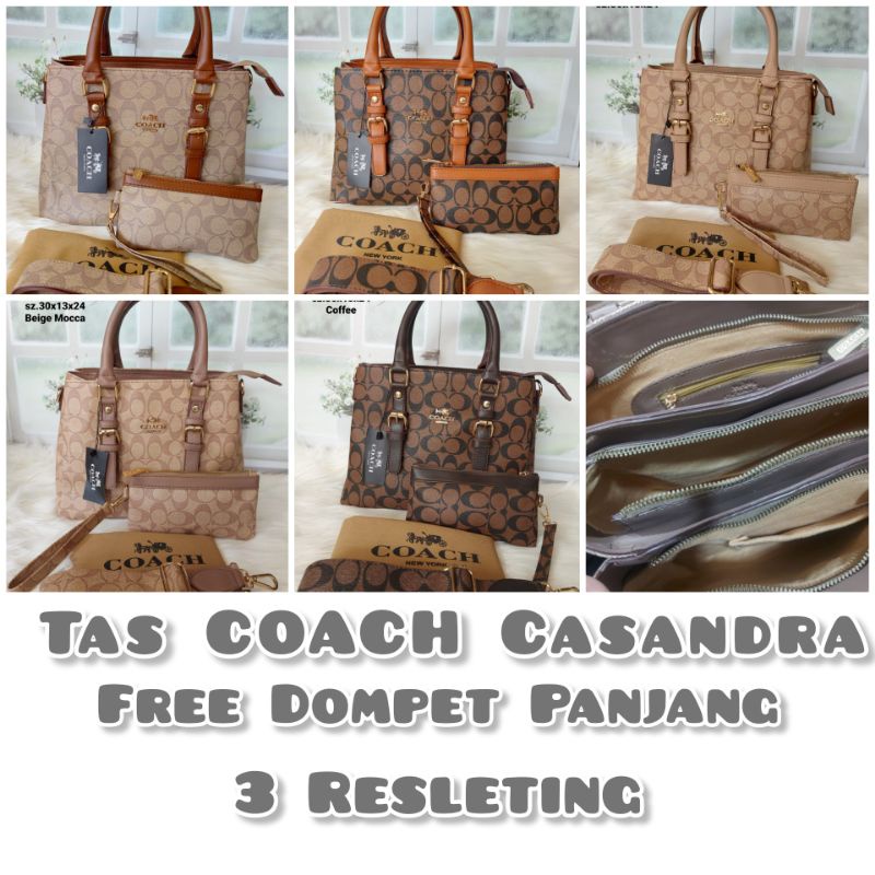 Coc Casandra  3 ruang  Top Handle  free dompet