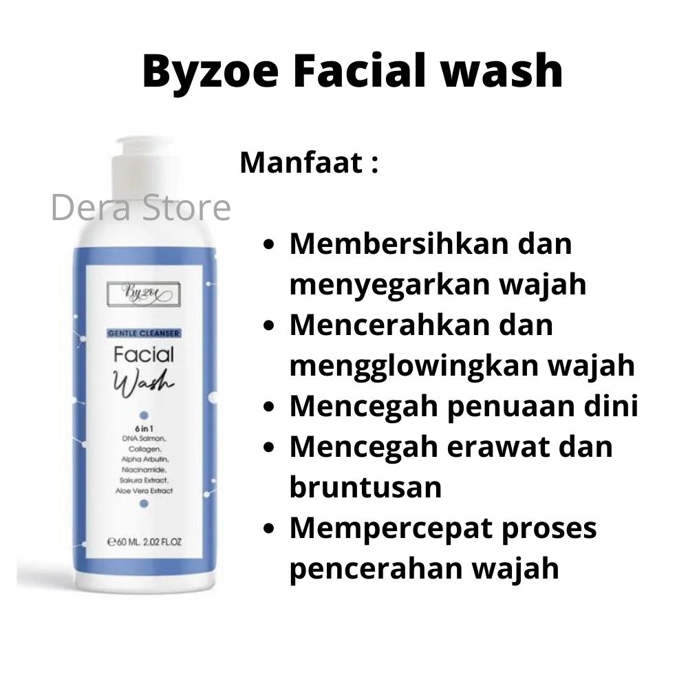 Byzoe Gentle Cleanser Facial Wash with 6 active ingredient Mencerahkan Wajah BPOM