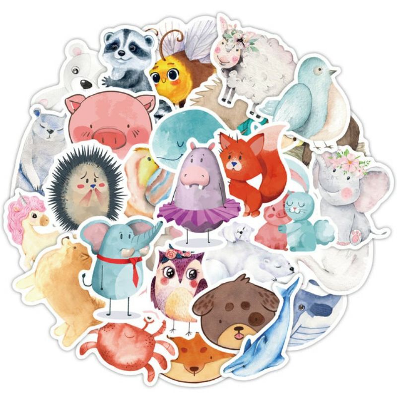 

Stiker Hewan Pack Style 260253- Stiker Aesthetic Keren Imut Laptop, Aksesoris Hp, Anti Air, Motif, Helm, Tumbler, Koper, Kulkas