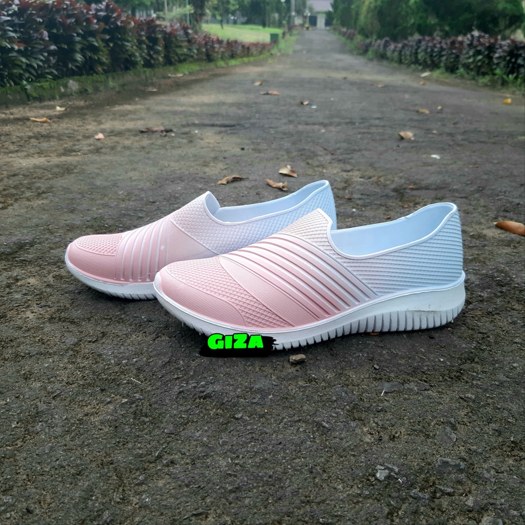 Sepatu Wanita Slip On Bahan Karet Elastis Pro ATT SLG Gradasi