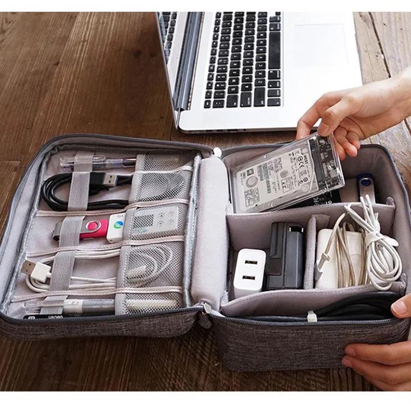 Tragbare Digital Storage Bag Kabel Charger Organizer Gadget Kabel Charger Bag Travel Camera Bag Tas kabel serbaguna Tas gadget multifungsi Tas travel modern tas travel trendy TAS KABEL