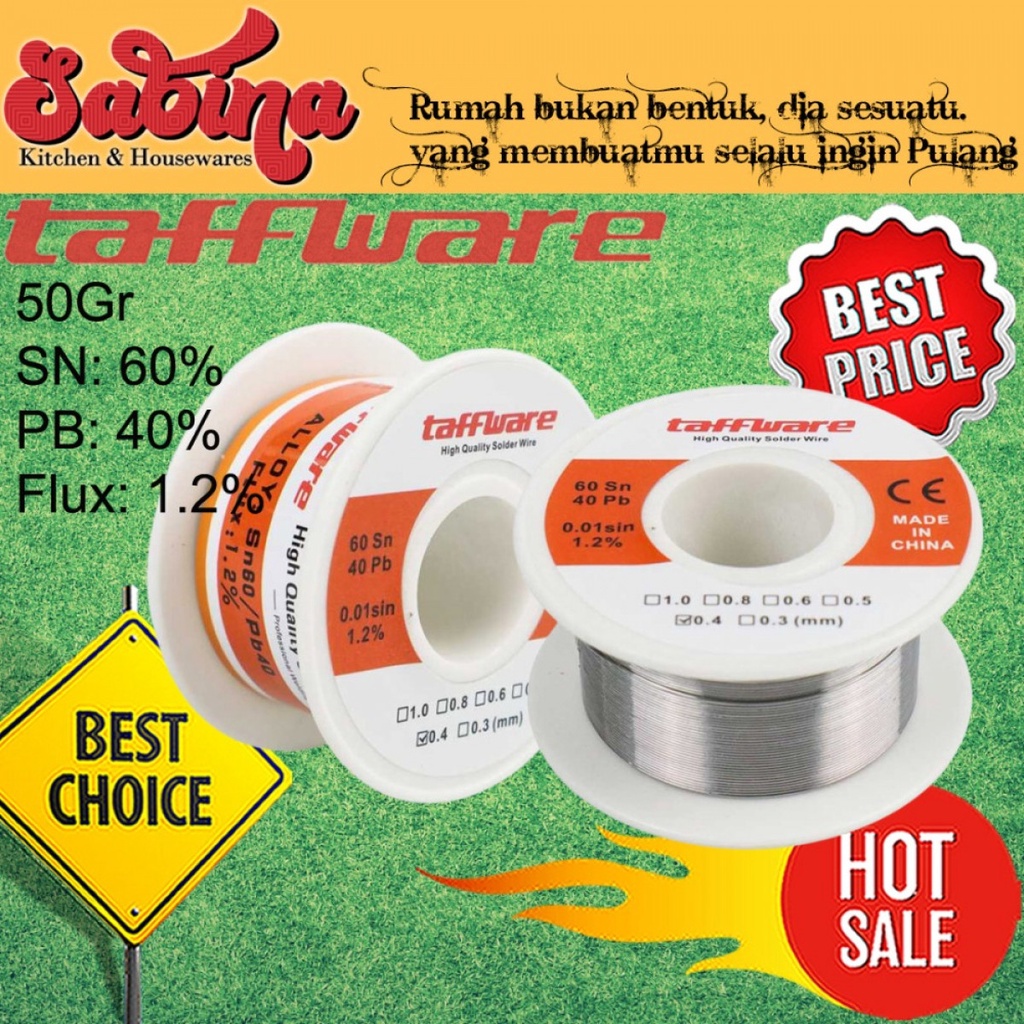 Kawat Timah Solder Kelistrikan Elektro Sn60 Pb40 50gr