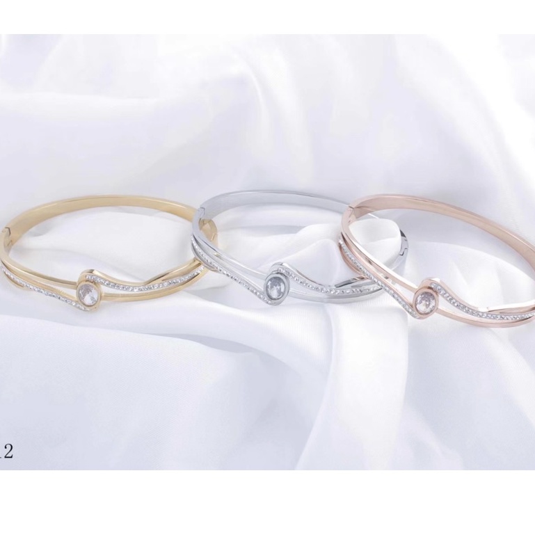 Gelang Titanium Permata Perhiasan Fashion 4212