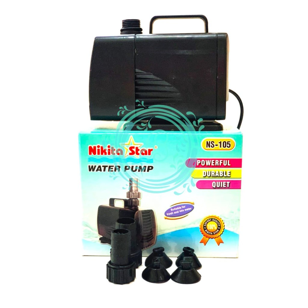 NIKITA STAR NS-105 Water Pump Pompa Aquarium Kolam NS 105 Pompa Air Pompa Celup Pompa Hidroponik