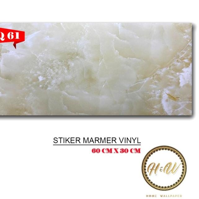 MARMER STIKER DINDING UK 60 X 30 CM TEBAL 1MM DINDING VINYL - MARMER Q61
