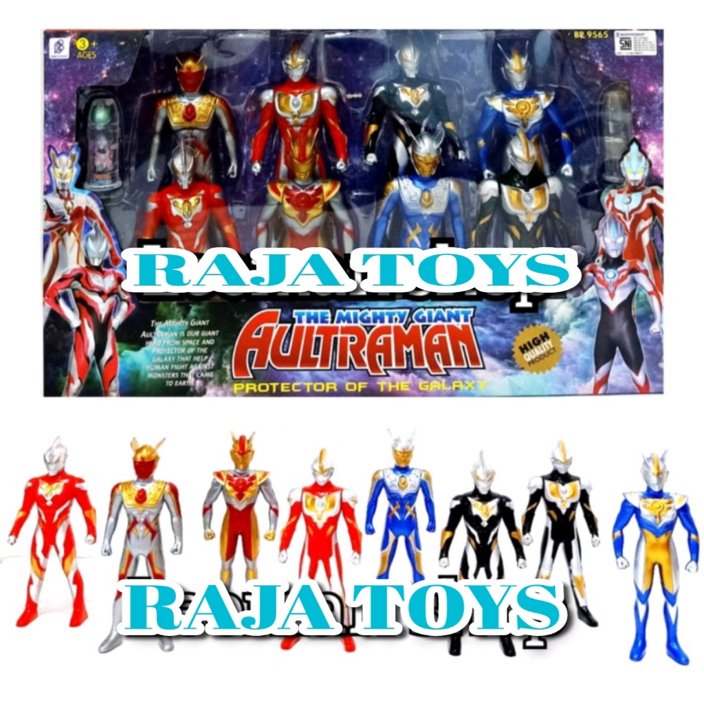 RAJA - MAINAN ROBOT ULTRAMAN ISI 8PCS SET THE MIGHTY GIANT BP 9565