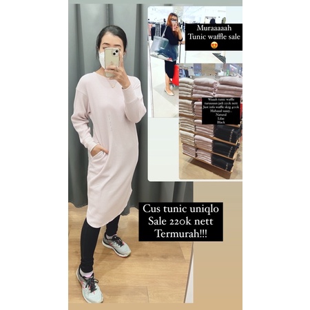jastip dress waffle panjang uniqlo