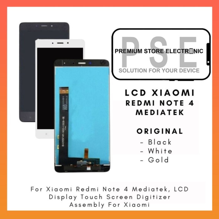 LCD Xiaomi Redmi Note 4 Mediatek ORIGINAL Touchscreen Garansi 1 Bulan