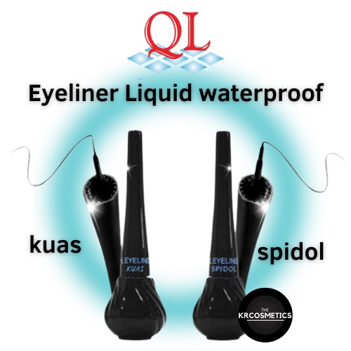 QL Cosmetic Waterproof Liquid Eyeliner spidol kuas 8ml