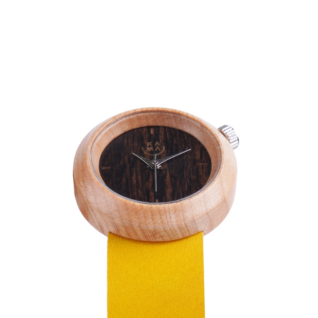Kama Watch Jam Tangan Kayu Maple Dial Hitam