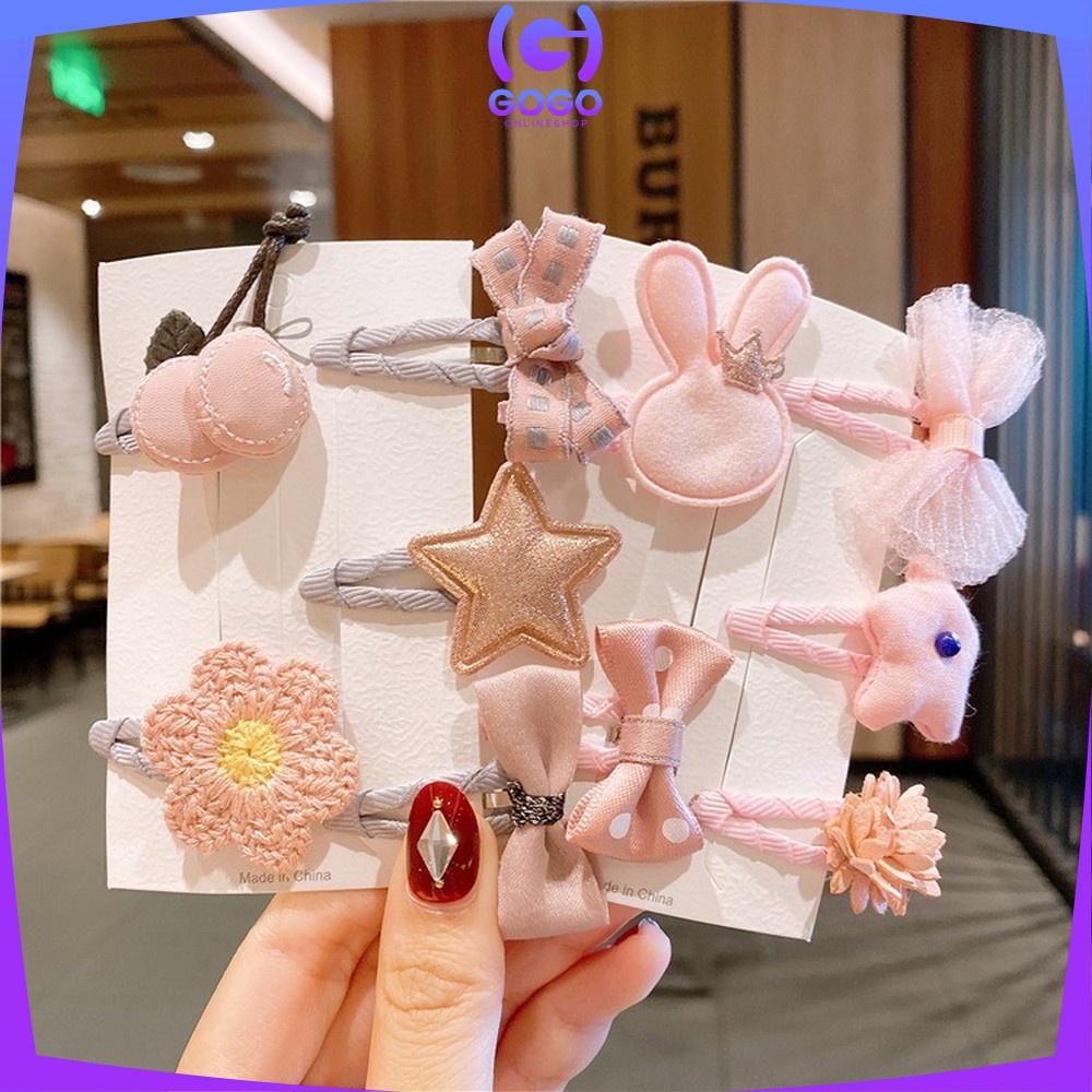 GOGO-C340-C342 Jepit Rambut Anak Lucu Set 10 IN 1 / Baby Hair Clip Ala Korea / Jepit Rambut Korea Anak / Jepitan Rambut Anak Korea Fashion / Hair Pin Rambut / Hair Clips