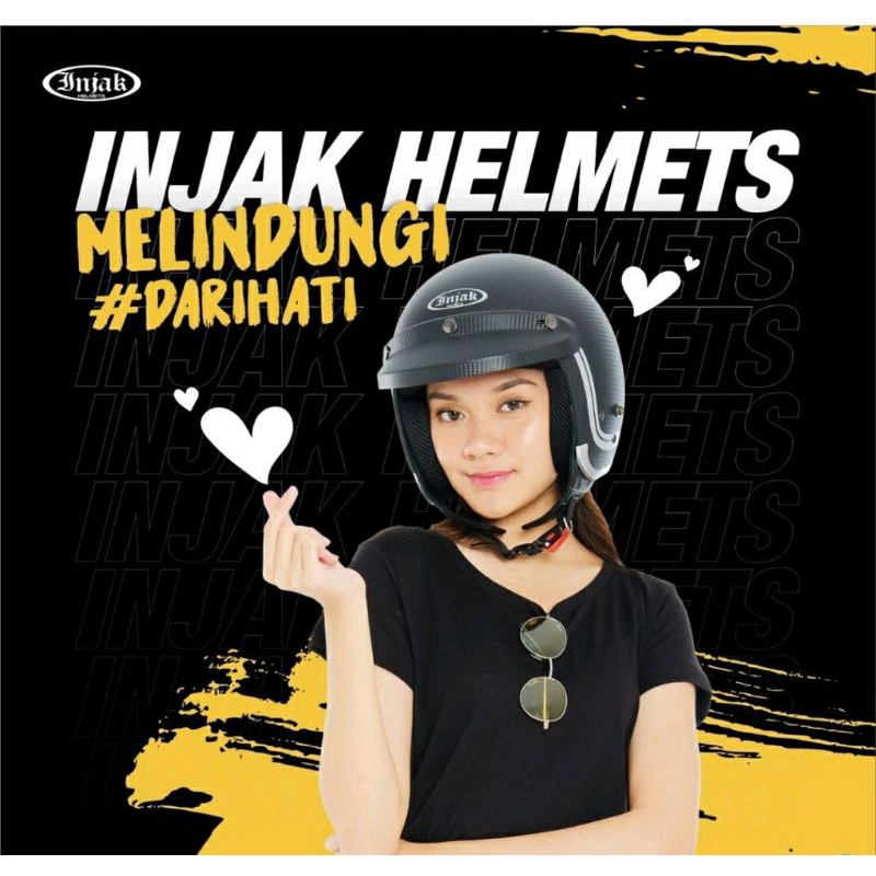 HELM RETRO INJAK | Helm Retro Injak Special Edition Carbon NEW  | Helm Motor Retro dewasa Helm bogo