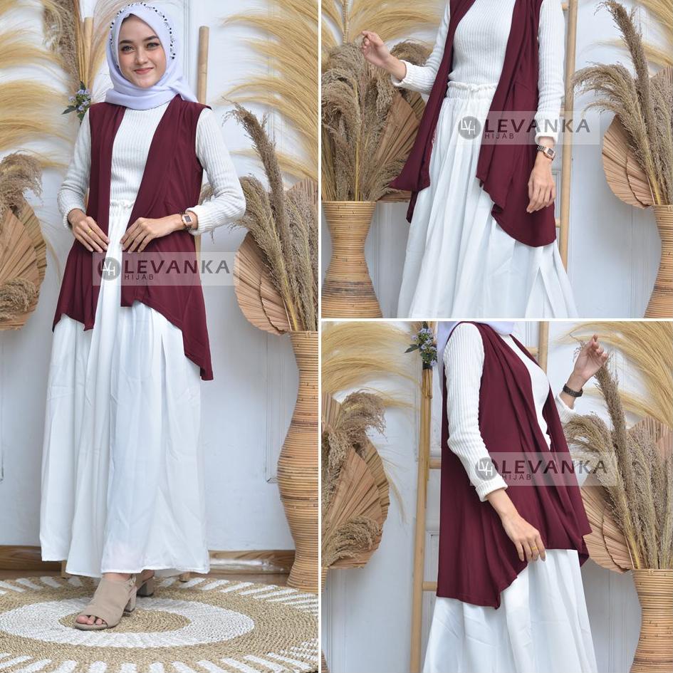 [KODE ZV8296] Outer Pendek / Kardigan wanita bahan jersey korea / model outer tanpa lengan - CCa