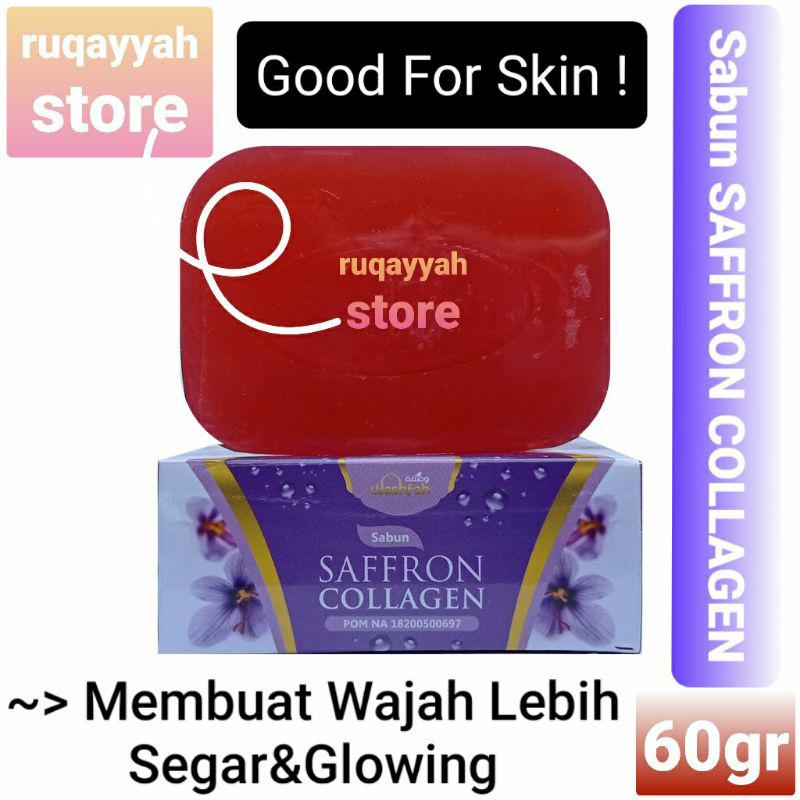 Sabun SAFFRON COLLAGEN | sabun saffron collagen | Good For Skin | Wasfah 60 gr
