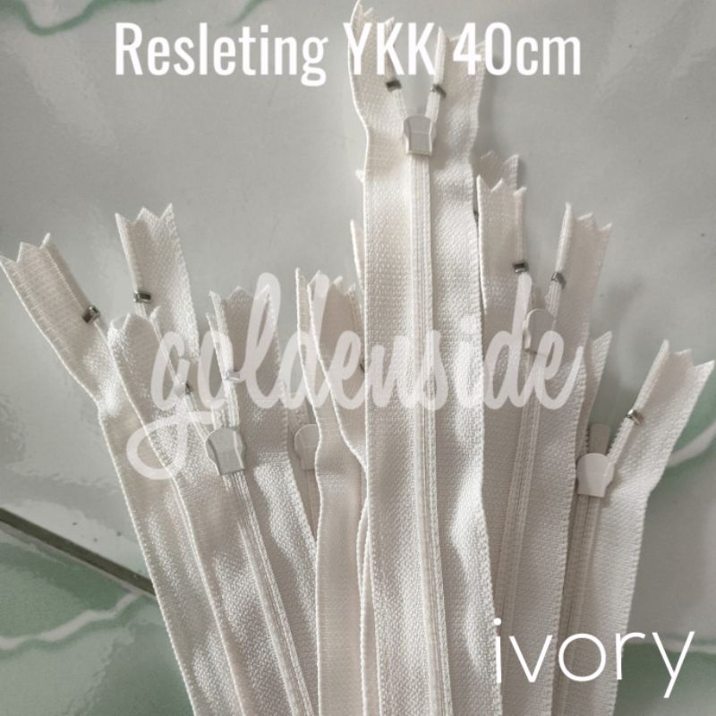 Resleting / Risleting YKK 40cm monokrom series per pcs