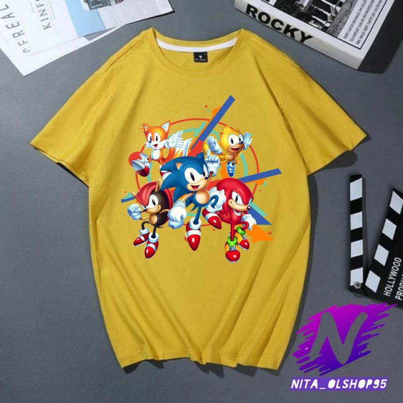 baju anak sonic kaos anak sonic adv game the movie gratis nama bahan premium