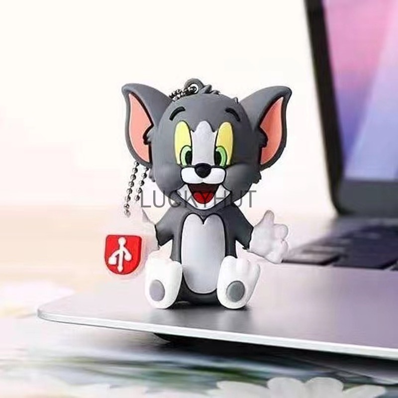 Pendrive USB 128GB 1GB 8GB 16GB 32GB 64GB Tom 1TB 2TB Desain Kartun Kucing Dan Mouse