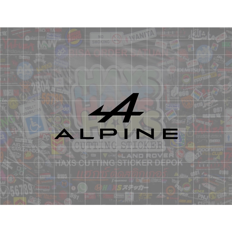 Cutting Sticker Alpine Ukuran 8 Cm Untuk Motor Mobil