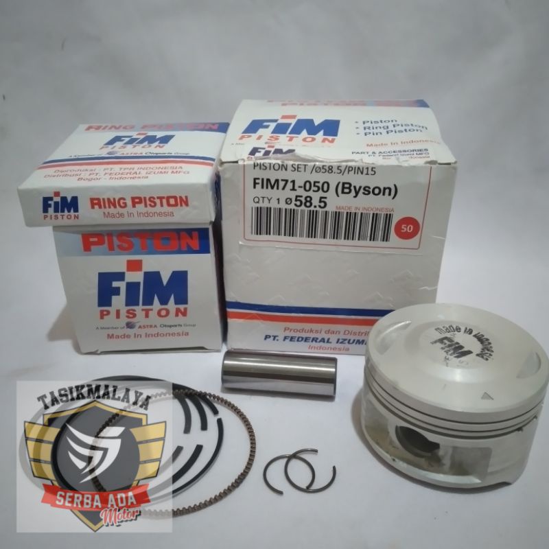 PISTON KIT SEHER KIT FIM 71 BYSON PEN 15 DIAMETER 58, 58.5, 59, 59.5, 60