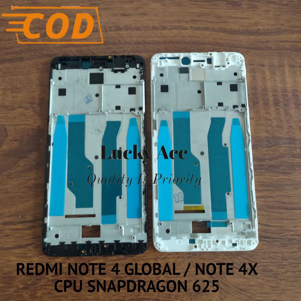 Frame Dudukan Lcd Tulang Tengah Hp Xiaomi Xiomi Redmi Note 4 Global - Not 4X Snapdragon Bazel Bezel 
