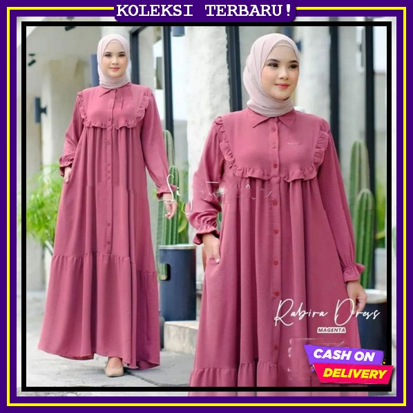 Dress Gamis Wanita Terbaru Simpel Long Dress Shana Dress Gamis Branded High Premium Quality, Special